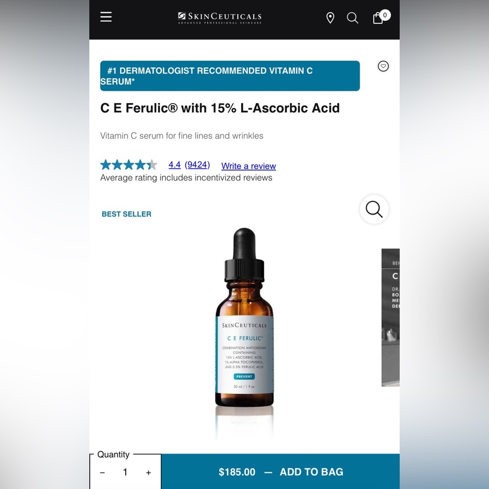 SkinCeuticals C E Ferulic Serum